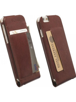 KRUSELL KALMAR ΘΗΚΗ IPHONE 6S/6 4.7in LEATHER WALLET CASE BROWN