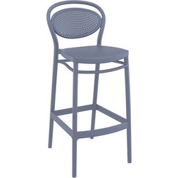 Marcel 75 Σκαμπό Πολυπροπυλενίου Dark Grey 45x52x106cm