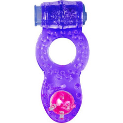 EasyToys Vibrating Cock Ring Ελαστικό Δαχτυλίδι Πέους με Δόνηση 5cm Μωβ