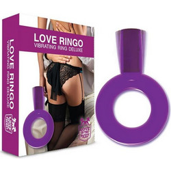 Love in the Pocket Love Ringo Vibrating Ring Deluxe Ελαστικό Δαχτυλίδι Πέους Σιλικόνης με Δόνηση Μωβ