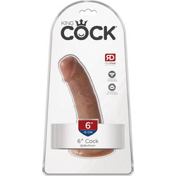 Pipedream King Cock 6" Ρεαλιστικό Dildo με Βεντούζα 15cm Caramel
