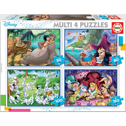 Παιδικό Puzzle Educa Disney Classics Multi 4 in 1 50 + 80 + 100 + 150 Κομμάτια