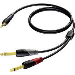 Procab CLA-713-1.5 - Καλώδιο Mini Jack stereo - 2 Jack 1/4 mono 1.5 μέτρα