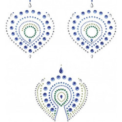 Flamboyant - Rhinestone Body Decoration - Green and Blue