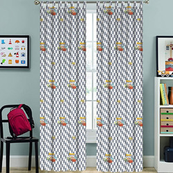 Vasilas Home Παιδική Κουρτίνα με Θηλιές 140x290 Voile Cars White/Blue