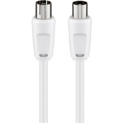 Goobay Καλώδιο Κεραίας Coax Male to Coax Female 2.5m White 11511