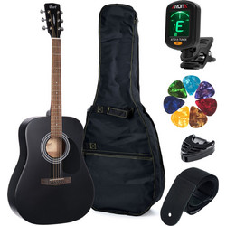 Cort AD810 Satin Black Bundle 2