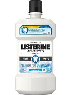 Listerine Advanced White Mild Taste Στοματικό Διάλυμα για Λεύκανση Κατά της Πλάκας 500ml
