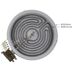 Εστία Κεραμική Eika / Φ200mm / 1700 Watt / 4 άκρα