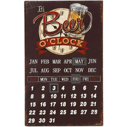 Ημερολόγιο Beer O'Clock LOG414 Καφέ 40x25cm Espiel Ξύλο