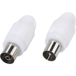 VIVANCO COAX PLUG SET FOR AERIAL white - (48002)