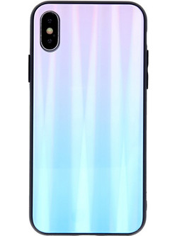 AURORA GLASS CASE FOR IPHONE XS MAX BLUE-PINK