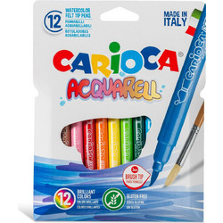 Carioca Acquarell Μαρκαδόροι Ζωγραφικής Σετ 12 Χρώματα