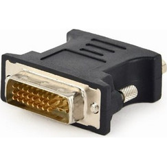Gembird Adapter DVI-A male to VGA 15-pin HD (3 rows) female, black (A-DVI-VGA-BK)