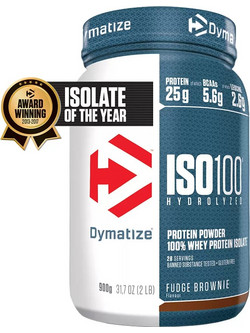 Dymatize ISO100 Hydrolyzed Fudge Brownie Πρωτεΐνη Ορού Γάλακτος Γράμμωσης Χωρίς Λακτόζη 900gr