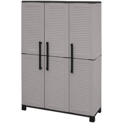 ArtPlast Family Τρίφυλλη Πλαστική Ντουλάπα Εξωτερικού Χώρου Γκρι 102x37x169cm