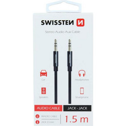 Καλώδιο ήχου Swissten (SW73501101) - 3.5mm αρσενικό σε 3.5mm αρσενικό - 1.5m - Black SW73501101