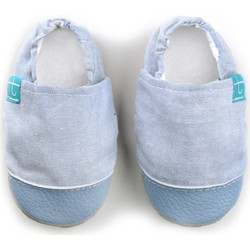 TiTot Chambray Βρεφικά Παντοφλάκια Αγκαλιάς Πράσινο Mint