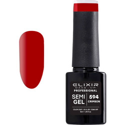 Elixir Semigel 594 Crimson Ημιμόνιμο Βερνίκι Νυχιών 5ml