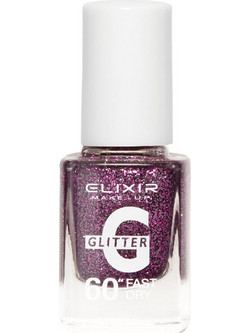 Elixir Fast Dry 355 Glitter Βερνίκι Νυχιών Μακράς Διαρκείας Quick Dry 13ml