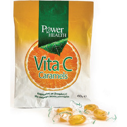Power Health Vita C Καραμέλες για Ερεθισμένο Λαιμό & Πονόλαιμο Μανταρίνι 60gr