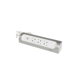 Legrand SurgeArrest 3 Outlets 1m Cable Corner White/Silver 694502
