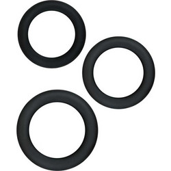 NS Novelties Renegade Diversity Rings Σετ Ελαστικά Δαχτυλίδια Πέους & Όρχεων Σιλικόνης Μαύρα 3τμχ