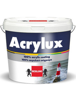 Berling Acrylux Ακρυλικό Χρώμα Εξωτερικού Χώρου Λευκό 0.75lt