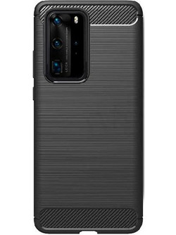 ΘΗΚΗ FORCELL CARBON ΓΙΑ HUAWEI P40 PRO - ΜΑΥΡΗ