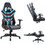 Woodwell BF9050 Καρέκλα Gaming Δερματίνης με Ρυθμιζόμενα Μπράτσα Μαύρη Μπλε ΕΟ588,2