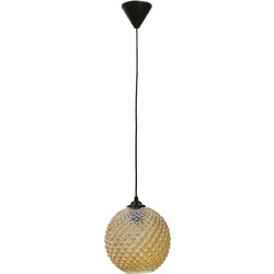 Heronia Lighting Κρεμαστό Φωτιστικό Οροφής με Κρύσταλλα Μονόφωτο E27 Χρυσό Meli Ball GL-5010/20 1/L 02-0212