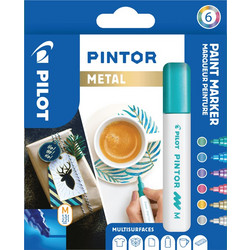 PILOT ΜΑΡΚ.PAINT PINTOR MEDIUM METAL ΣΕΤ