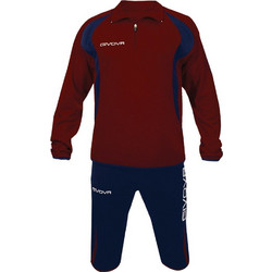 Givova Capri Giove Ανδρικό Σετ Φόρμας Navy Μπλε Μπορντό TT004-0804