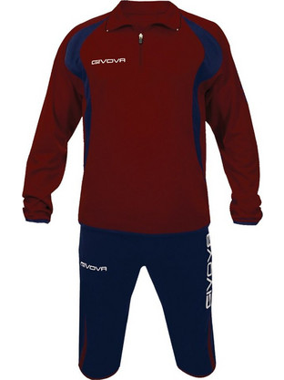 Givova Capri Giove Ανδρικό Σετ Φόρμας Navy Μπλε Μπορντό TT004-0804