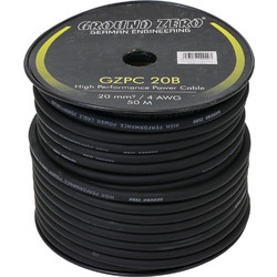 Ground Zero Gzpc 20b Gzpc 20b 20 mm High Quality cca Power Wire - Black Άμεση Παράδοση