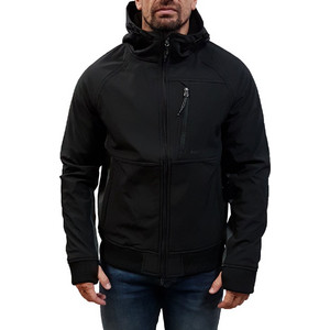 Emerson Ribbed Ανδρικό Μπουφάν Χειμωνιάτικο Softshell Αδιάβροχο Μαύρο 212.EM11.71