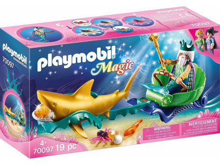 Playmobil Magic Βασιλιάς με Θαλάσσια Άμαξα Καρχαρία για 4+ Ετών 70097