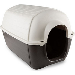 Pet Camelot Kennel Σπιτάκι Σκύλου Πλαστικό Εξωτερικού Χώρου Μαύρο Λευκό 100x70x70cm
