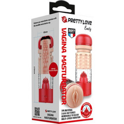Pretty Love Emily Pocket Pussy Αυνανιστήρι με Δόνηση Red
