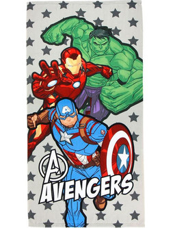 Marvel Avengers Παιδική Πετσέτα Θαλάσσης Microfiber 70x140cm Γκρι