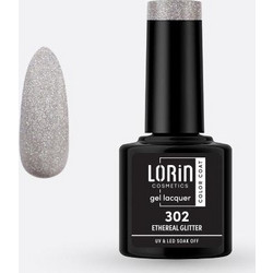 Lorin Gel Lacquer 302 Ethereal Glitter Ημιμόνιμο Βερνίκι Νυχιών 8ml