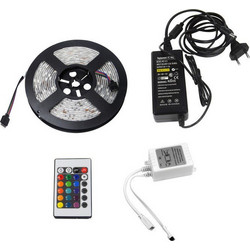 LED Ταινία 5m SMD5050 (Πράσινα,Κόκκινα και Μπλε LED) με Τηλεχειριστήριο