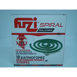 Φιδάκια για κουνούπια Fuzi Spiral 10 τεμ