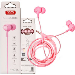 XO S6 Handsfree In-Ear 3.5mm Pink