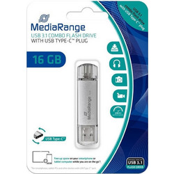 MediaRange MR935 16GB USB Stick 3.2 Gen 1 με USB-A & USB-C