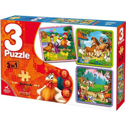 Παιδικό Puzzle Deico 3 in 1 6 + 9 + 16 Κομμάτια 63724AN01