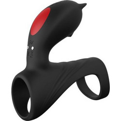 Toyz4lovers Dark Dreams Phallic Ring Ελαστικό Δαχτυλίδι Πέους Σιλικόνης με Δόνηση 3cm Μαύρο