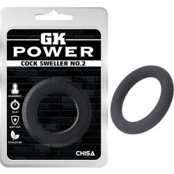 Chisa Novelties GK Power Cock Sweller No2 Ελαστικό Δαχτυλίδι Πέους Σιλικόνης 4cm Μαύρο