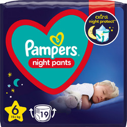 Pampers Night Pants Πάνες Βρακάκι No6 15+kg 19τμχ