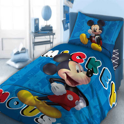 Dimcol Σετ Παιδικά Σεντόνια Μονά Βαμβακερά 160x240 Mickey 862 2τμχ